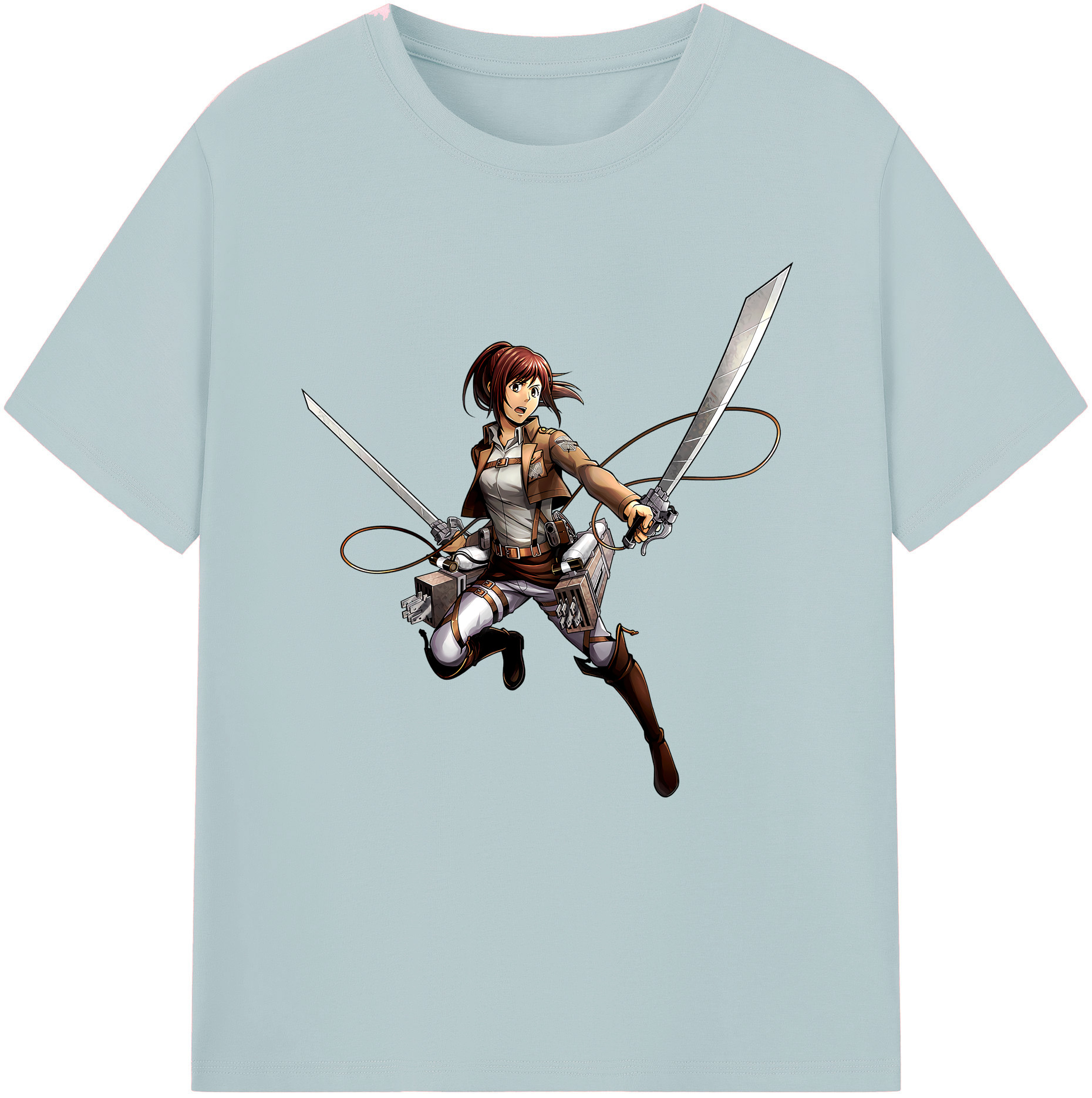 （画像用） 進撃の巨人 サシャ·ブラウス Attack on Titan Sasha Blaus 綿100％半袖Tシャツ（フロントプリント）